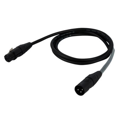 DAP FLR09 - DMX/AES-EBU XLR/M 3P to XLR/F 3P 0,75 m - versilbert