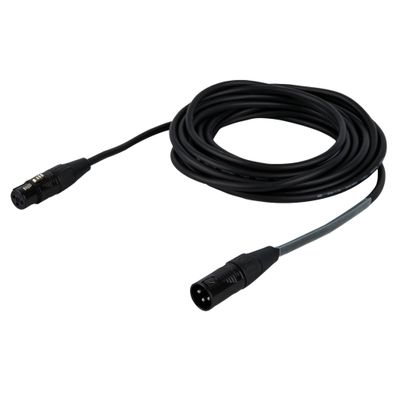 DAP FLR09 - DMX/AES-EBU XLR/M 3P to XLR/F 3P 6 m - versilbert