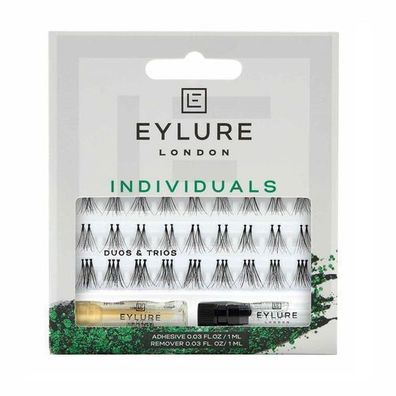 Eylure Set mit Einzel- und Gruppenwimpern inklusive Duo- & Trio-Kleber, 120 Stuec