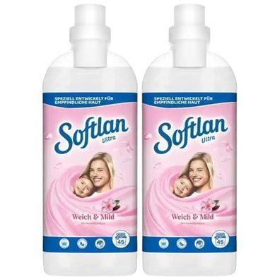 Softlan Weich & Mild - Flüssigstoff 2x45 Wäschen