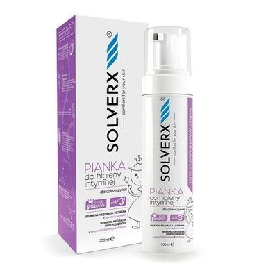 Solverx Intimhygiene-Schaum fuer Maedchen, 200 ml