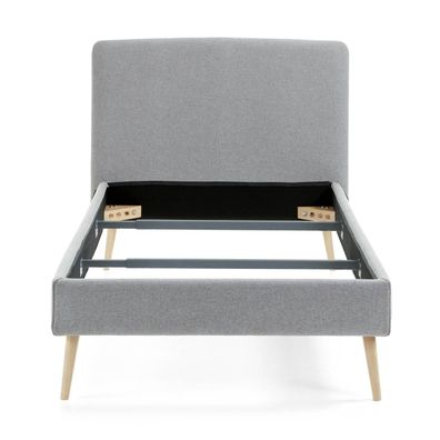 Bett Dyla aus Buchenholz 108 x 96 x 203 cm Grau