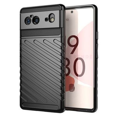 Robustes Thunder Case Flexibles Schutzetui fuer Google Pixel 6 - Schwarz