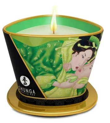 HOT - Shunga Massage Candle 170 ml - Grean Tea / Grüner Tee