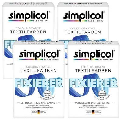 Simplicol Farbfixierer Expert für Textilien 4 x 90 ml