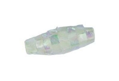 Perle "Raute" - mit hellem Perlmutt belegt - 31 x 12 mm