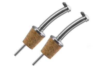 Westmark Flaschenausgießer mit Naturkork und Metallkappe 2Stück