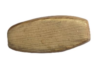 Holz-Perle "Oval" - hell Schilg gelackt - 48 x 20 x 9 mm