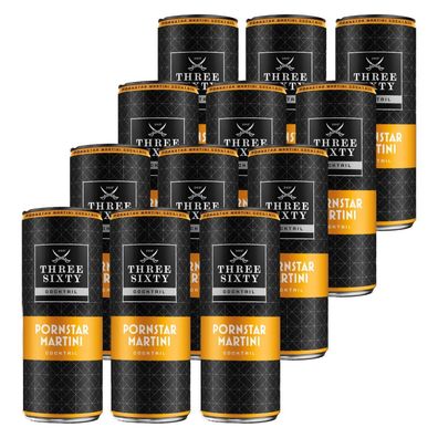 Three Sixty Pornstar Martini – 12x 0,25-l Dosen – Fruchtiger Passionfruit Cockt