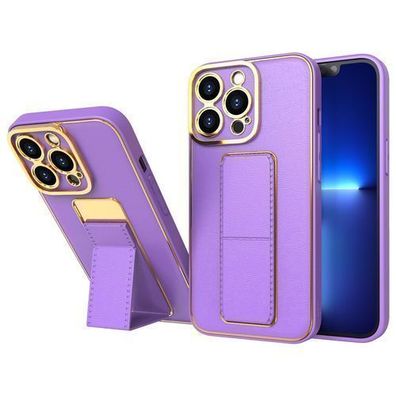 iPhone 12 Schutzhuelle mit Klappstaender - Violett