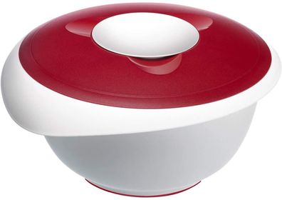 Westmark Rührschüssel mit zweigeteiltem Deckel 3,5 l, rot 3155227R