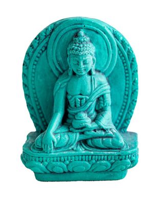 Buddha aus Türkis 4 cm 14 g Figur Gottheit Schutzfigur Altarfigur Talisman