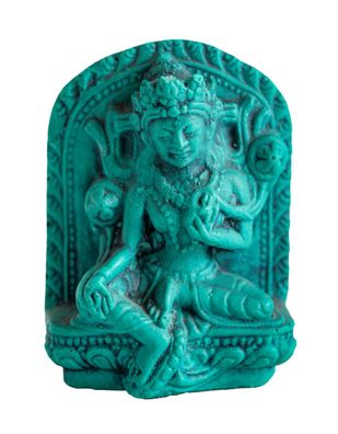 Tara aus Türkis 4 cm 14 g Figur Göttin Schutzfigur Altarfigur Gottheit