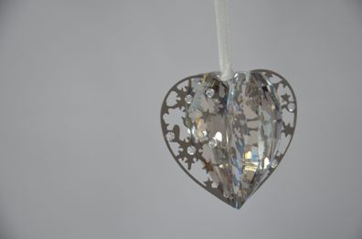 Swarovski Weihnachtsornament Herz Crystal silver Shadow Christmas Ornament Heart