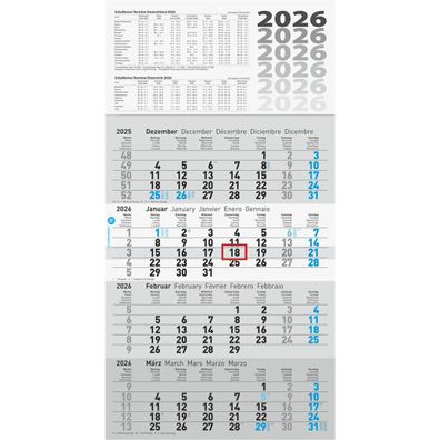 Wandkalender 30x59cm 4M/1S