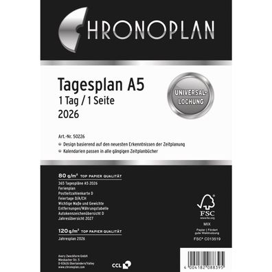 Tagesplan 1485x210mm 1T/1S