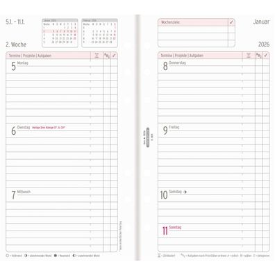 Wochenplan Midi 96x172mm 1W/2S