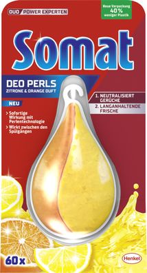 8x Somat 504549 Spülmaschinen-Deo Perls Zitrone&Orange - 17 g