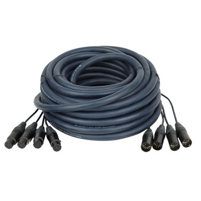 DAP Neutrik DMX Snake 4-way 5-pin XLR 4-Universum Multikabel - 10 m