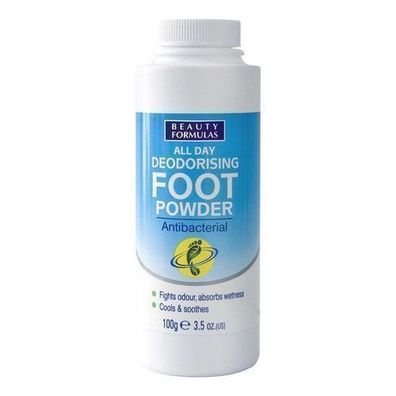 Beauty Formulas Antibakterielles Fußpuder für den ganzen Tag, 100 g