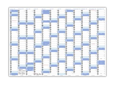 XL Wandkalender DIN A1 2027 nass abwischbar Format 59,4 x 84,1cm Kalender gerollt