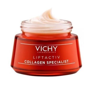 Vichy Collagen-Spezialist Nachtpflege, 50 ml, Gesichtscreme für empfindliche Hau