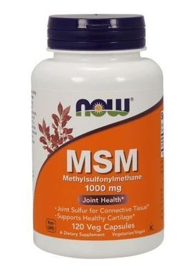 NOW FOODS MSM 1000mg - 120 Kapseln, Hochwertiges Nahrungsergänzungsmittel für ge