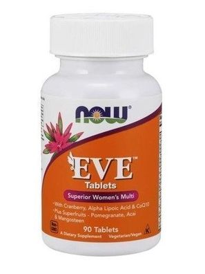 Now Foods, Eve Multivitamin für Frauen - 90 Vegane Tabletten, Unterstützt Wohlbe