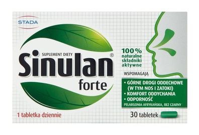 Sinulan Forte - Entlastung bei verstopfter Nase & Erkältung, 30 Tabletten | Lang