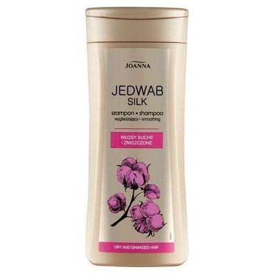 Joanna Silk Glättendes Shampoo für trockene und strapazierte Haare, 200ml