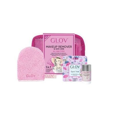 GLOV Reiseset für alle Hauttypen: Makeup-Korrektur-Handschuh, Magnet-Reiniger