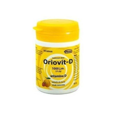 Oriovit-D 1000 IE, 100 Tabletten, Vitamin D Nahrungsergänzungsmittel von ORION P