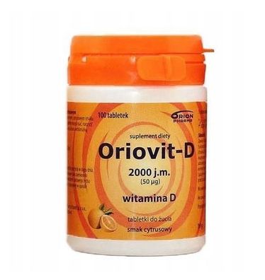 Oriovit-D 2000 i.E., 100 Tabletten - Hochdosiertes Vitamin D Supplement aus Pole