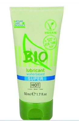 HOT - Bio Lube Super Waterbased 50 ml - Bio- & veganes Gleitgel / Wasserbasis