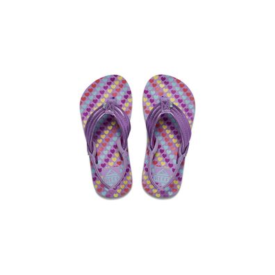 REEF Kleinkinder Flip Flop Little Ahi lavender hearts - Größe in US
