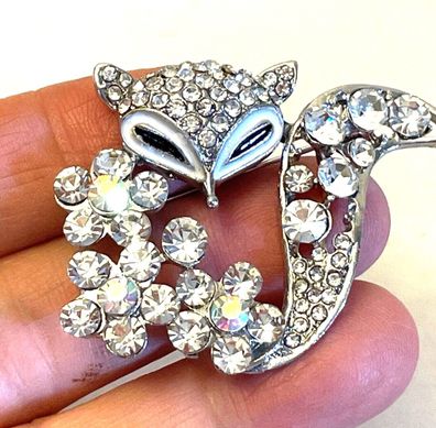 Fuchs Brosche, Tier Schmuck, Fuchs, Tier Brosche (B13072512)
