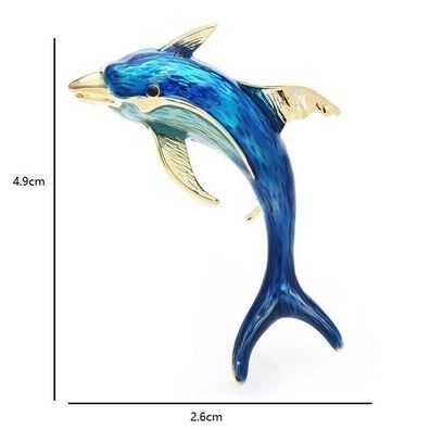 Delfin Brosche/Fisch Brosche/ Tier Schmuck/ Tier Brosche (B13072512)