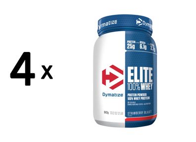 4 x Dymatize Elite Whey (942g) Strawberry Blast