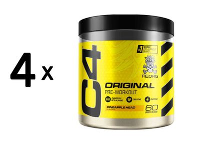 4 x Cellucor C4 Original (60 serv) Pineapple Head