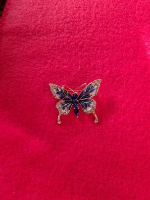 Butterfly Brosche, Tier Schmuck, Schmetterling Brosche, im edlen blauen De(B13072512)