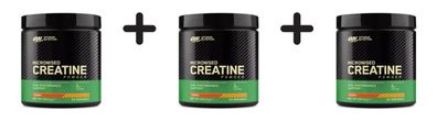 3 x Optimum Nutrition Micronised Creatine Powder - flavoured (247,5g) Orange