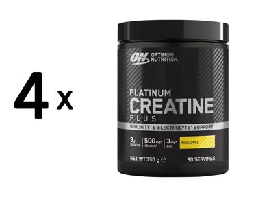 4 x Optimum Nutrition Platinum Creatine Plus (350g) Pineapple