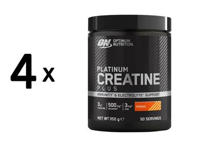 4 x Optimum Nutrition Platinum Creatine Plus (350g) Orange