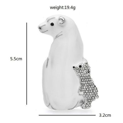 Eisbär Brosche, Tier Schmuck, Tier Brosche, Polar Bär(B13072513)