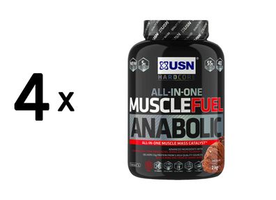 4 x USN Muscle Fuel Anabolic (2000g) Chocolate