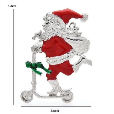 Santa Claus Brosche, Weihnachts Schmuck, Weihnachtsmann Brosche(B13072513)