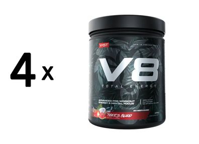 4 x VAST V8 Total Energy (20 serv) Tigers Blood - Limited Edition