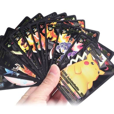 Schwarz Gold Metall Optik Karten Pokemon Deutsche, Spanische, Englische (P130725)