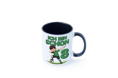 8. Geburtstag | 8 Jahre | Fußballer Tasse - Geschenk