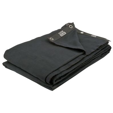 Showgear Backdrop Stagemolton 320 g/m² Schwarz - 600 x 600 cm (B x H)